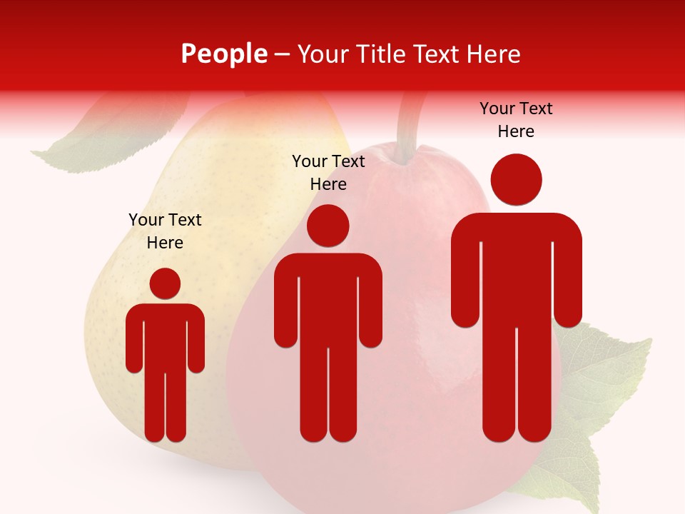 Two White Fruit PowerPoint Template