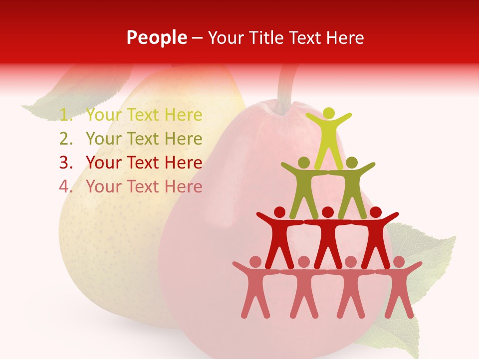 Two White Fruit PowerPoint Template
