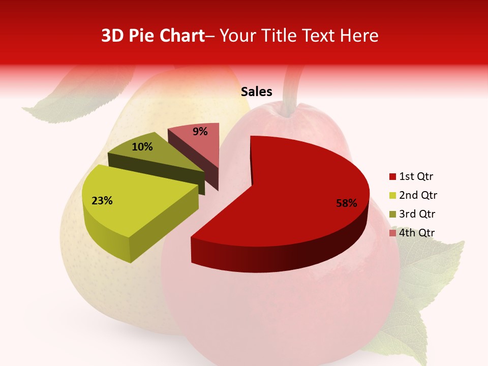 Two White Fruit PowerPoint Template