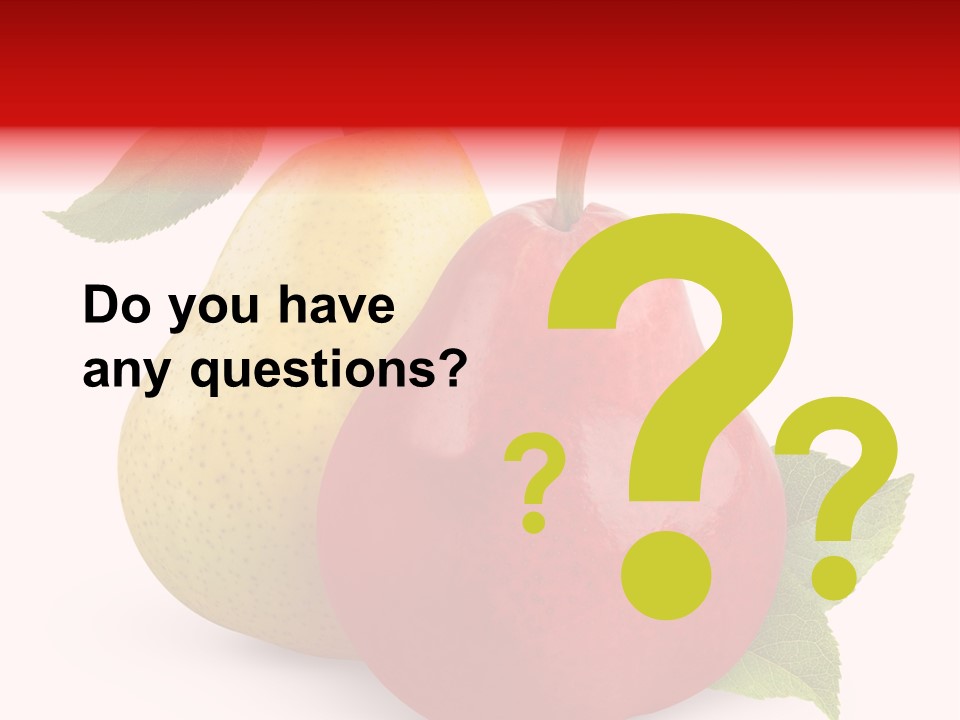 Two White Fruit PowerPoint Template