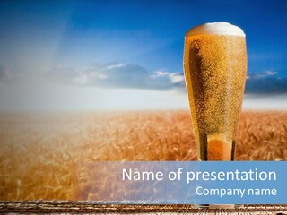 Alcohol Draught Head PowerPoint Template