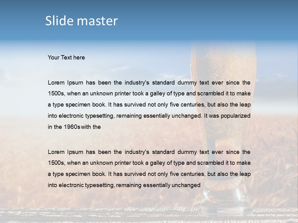 Alcohol Draught Head PowerPoint Template