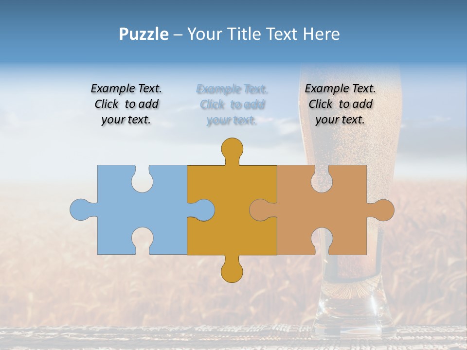 Alcohol Draught Head PowerPoint Template