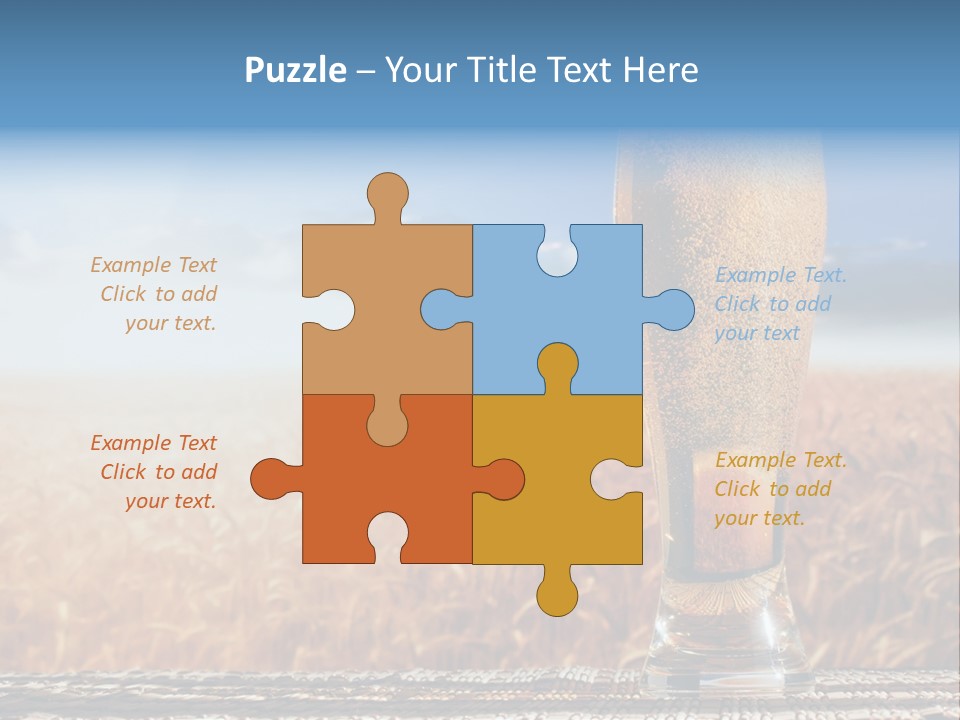 Alcohol Draught Head PowerPoint Template