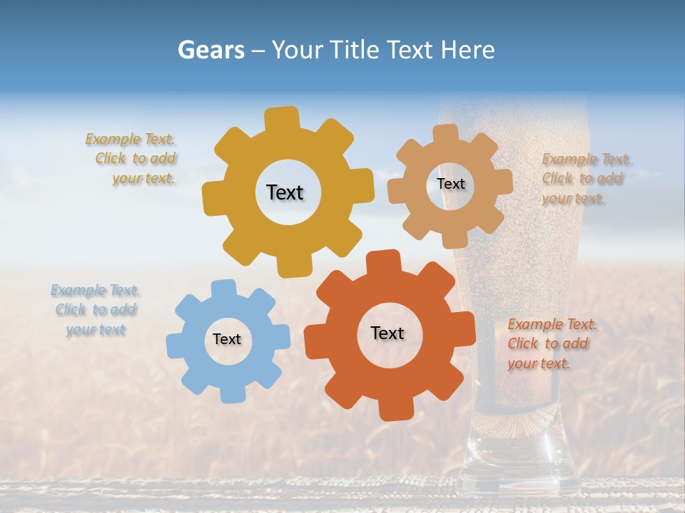 Alcohol Draught Head PowerPoint Template