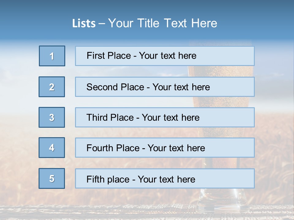 Alcohol Draught Head PowerPoint Template