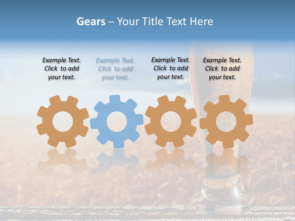 Alcohol Draught Head PowerPoint Template