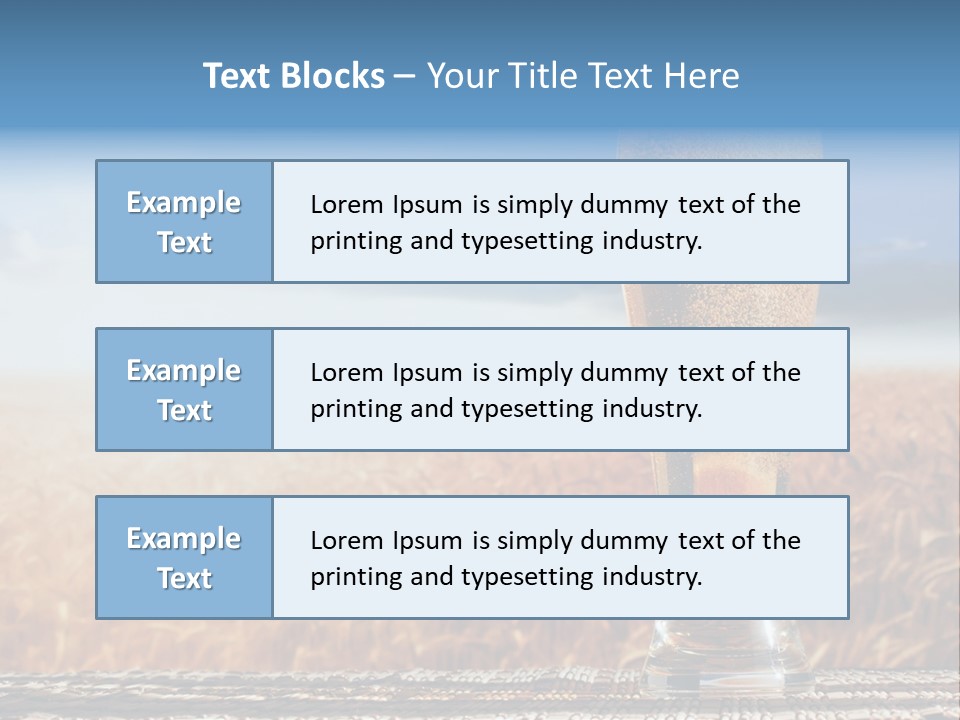 Alcohol Draught Head PowerPoint Template
