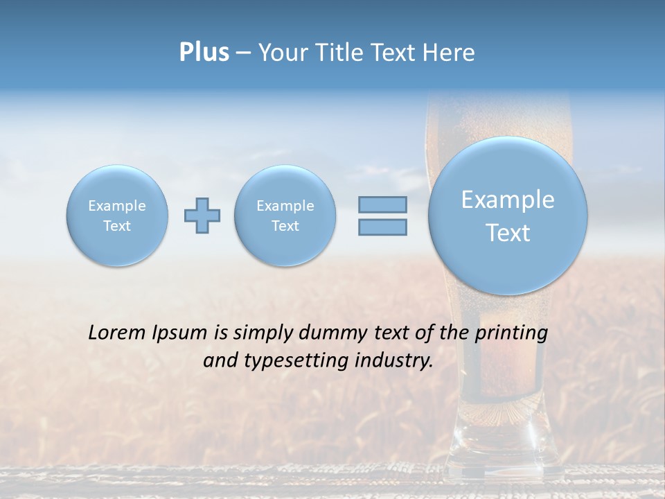 Alcohol Draught Head PowerPoint Template