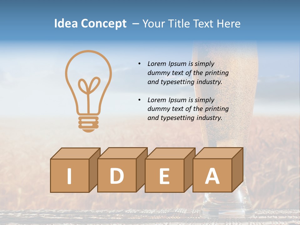 Alcohol Draught Head PowerPoint Template