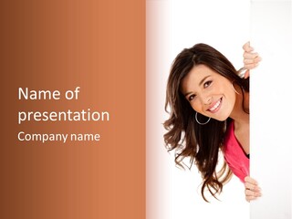 Woman Fun Head PowerPoint Template