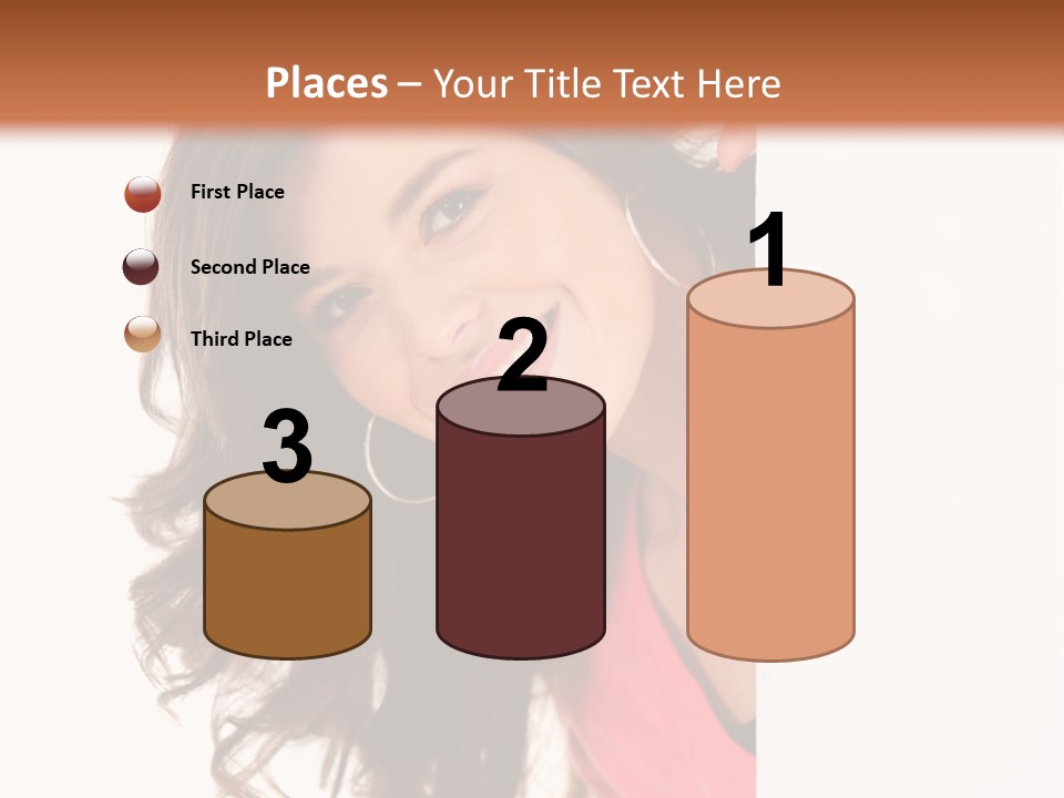 Woman Fun Head PowerPoint Template