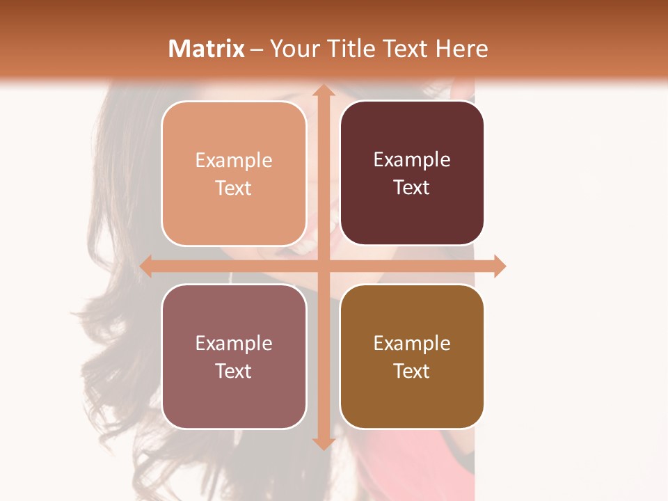 Woman Fun Head PowerPoint Template