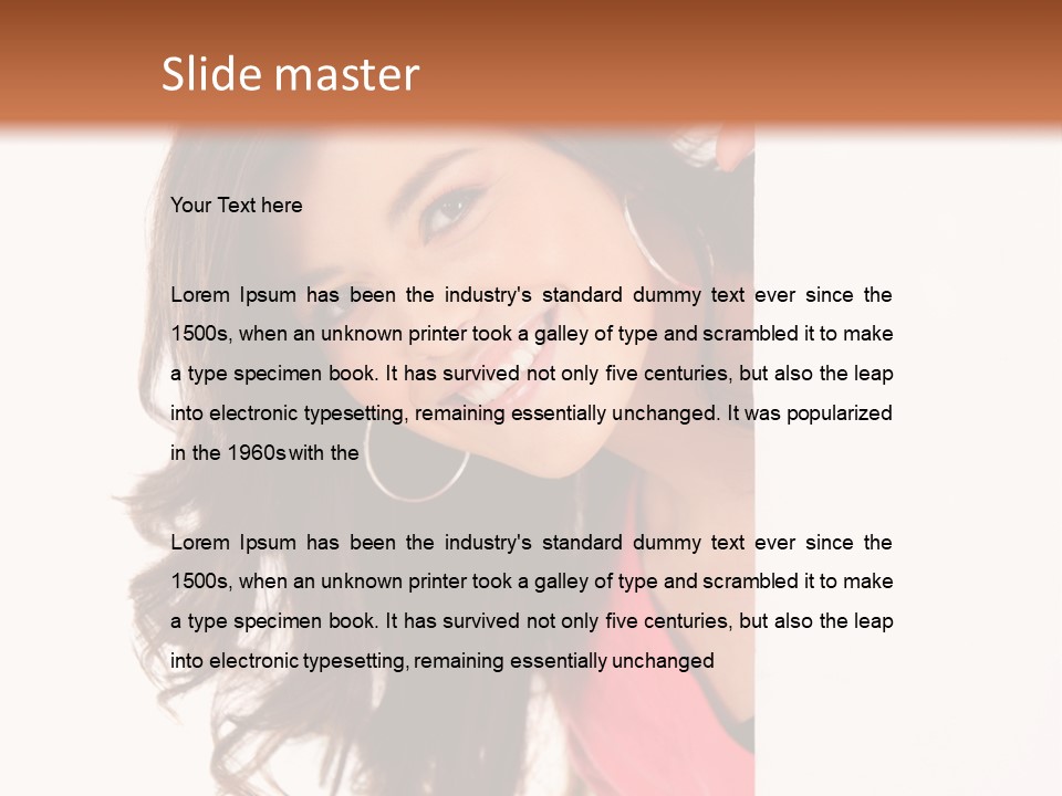 Woman Fun Head PowerPoint Template