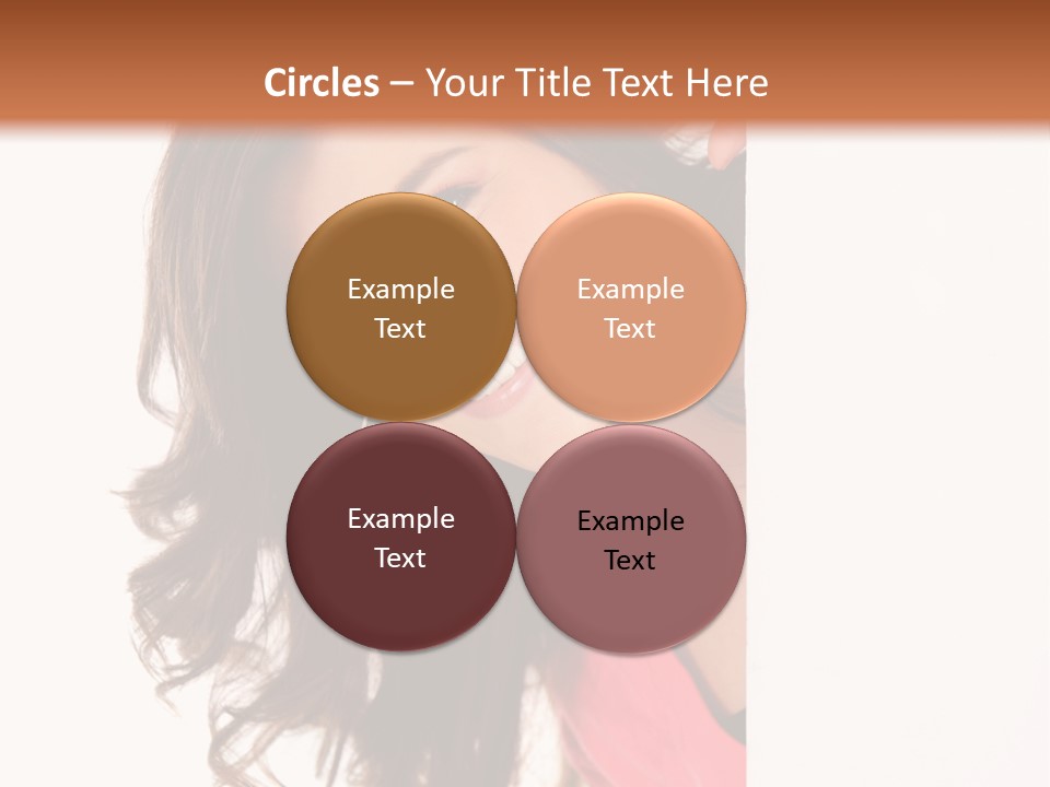 Woman Fun Head PowerPoint Template