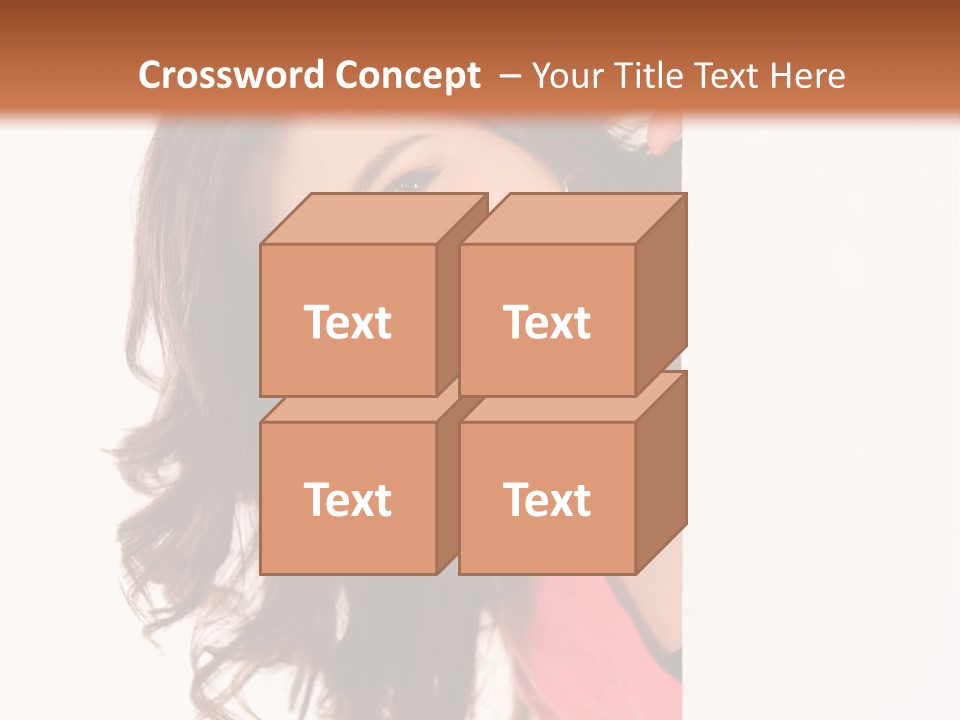 Woman Fun Head PowerPoint Template