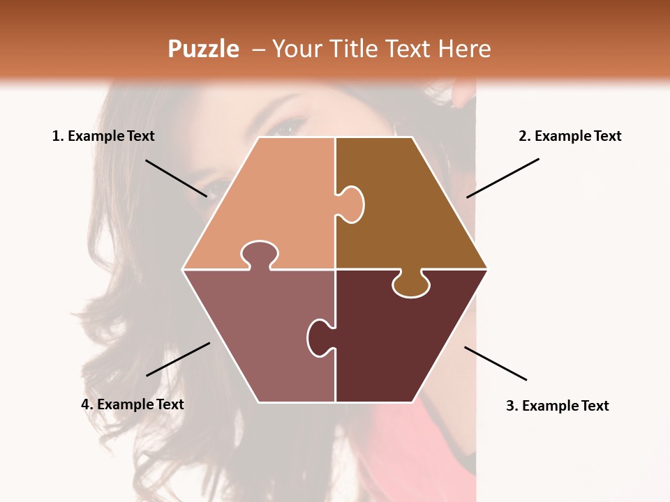 Woman Fun Head PowerPoint Template