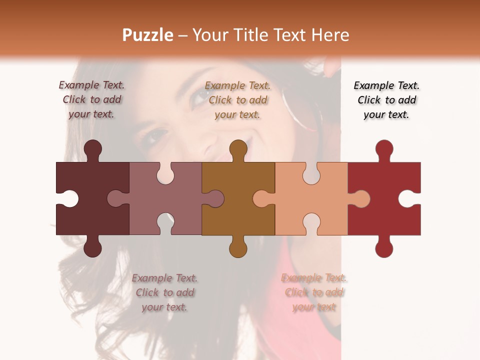 Woman Fun Head PowerPoint Template