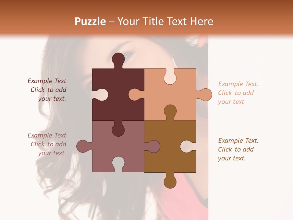 Woman Fun Head PowerPoint Template