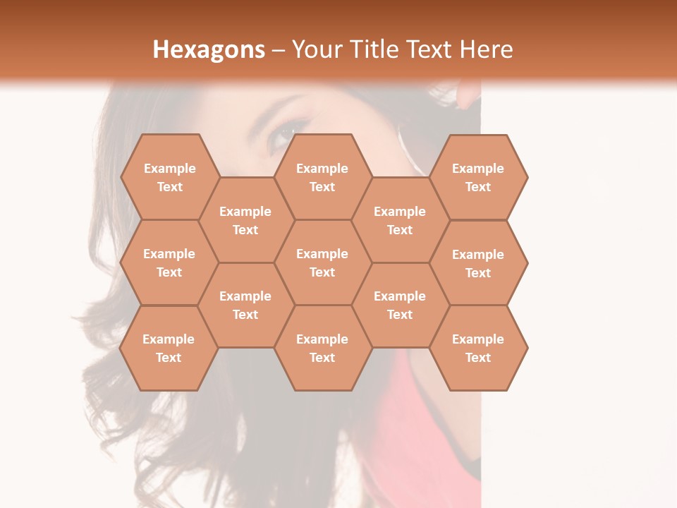 Woman Fun Head PowerPoint Template