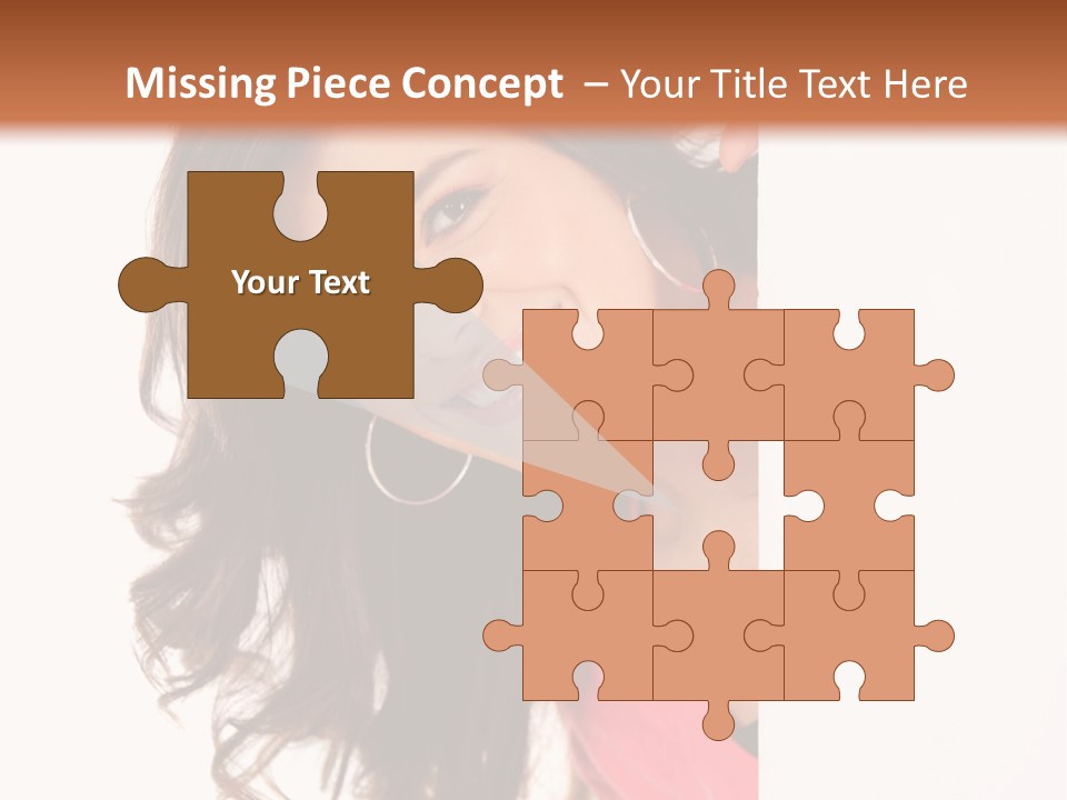 Woman Fun Head PowerPoint Template