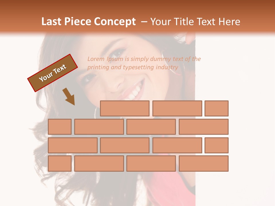 Woman Fun Head PowerPoint Template