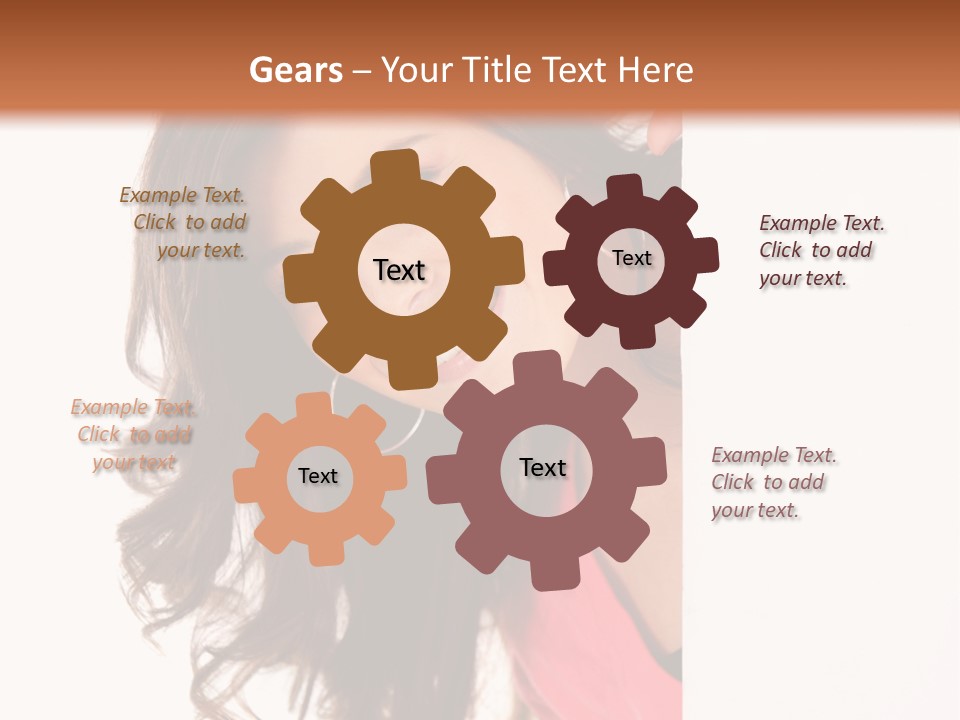 Woman Fun Head PowerPoint Template