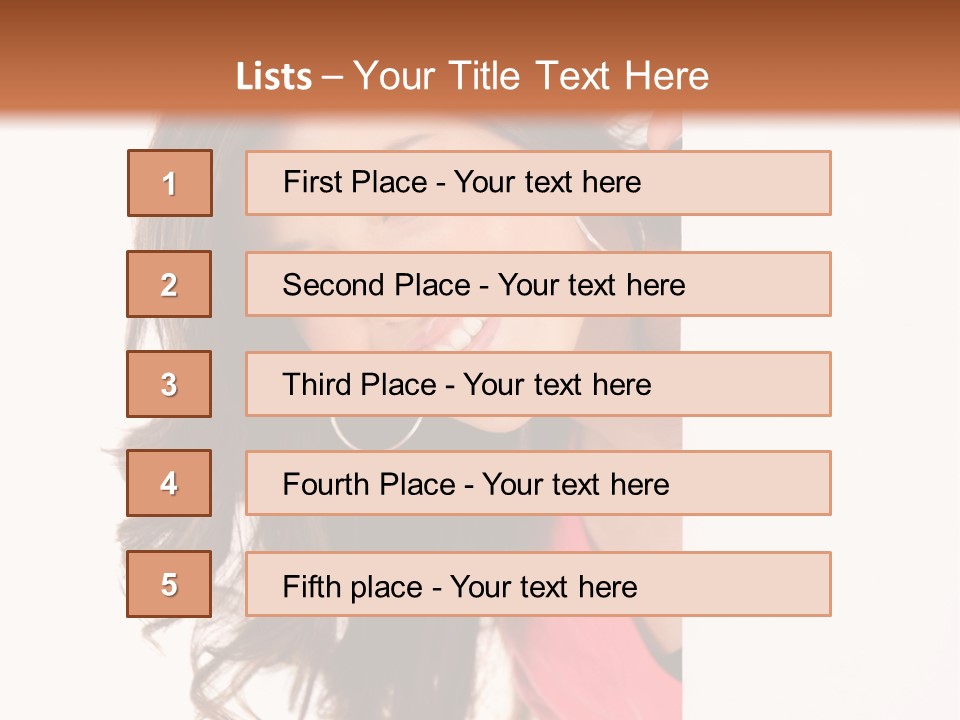 Woman Fun Head PowerPoint Template