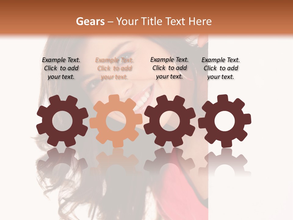 Woman Fun Head PowerPoint Template