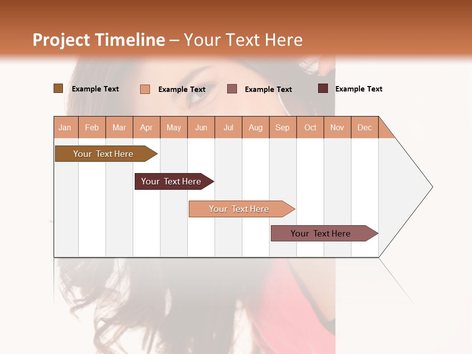 Woman Fun Head PowerPoint Template