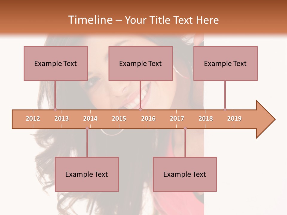 Woman Fun Head PowerPoint Template