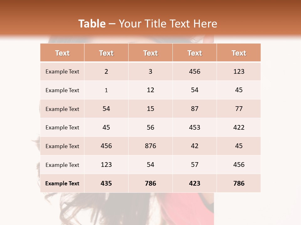 Woman Fun Head PowerPoint Template