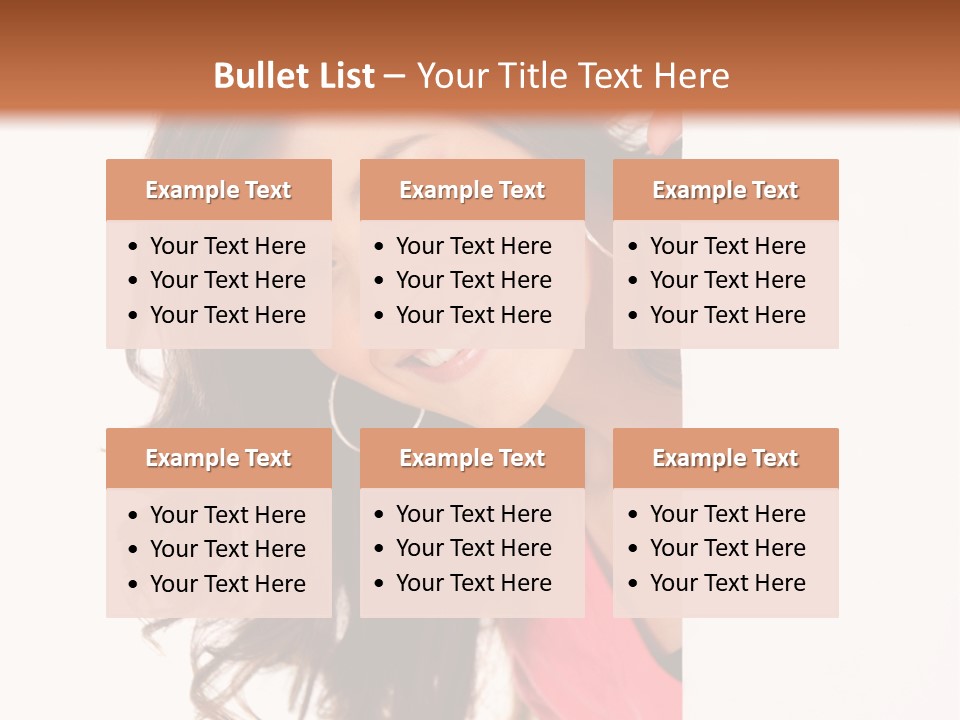 Woman Fun Head PowerPoint Template