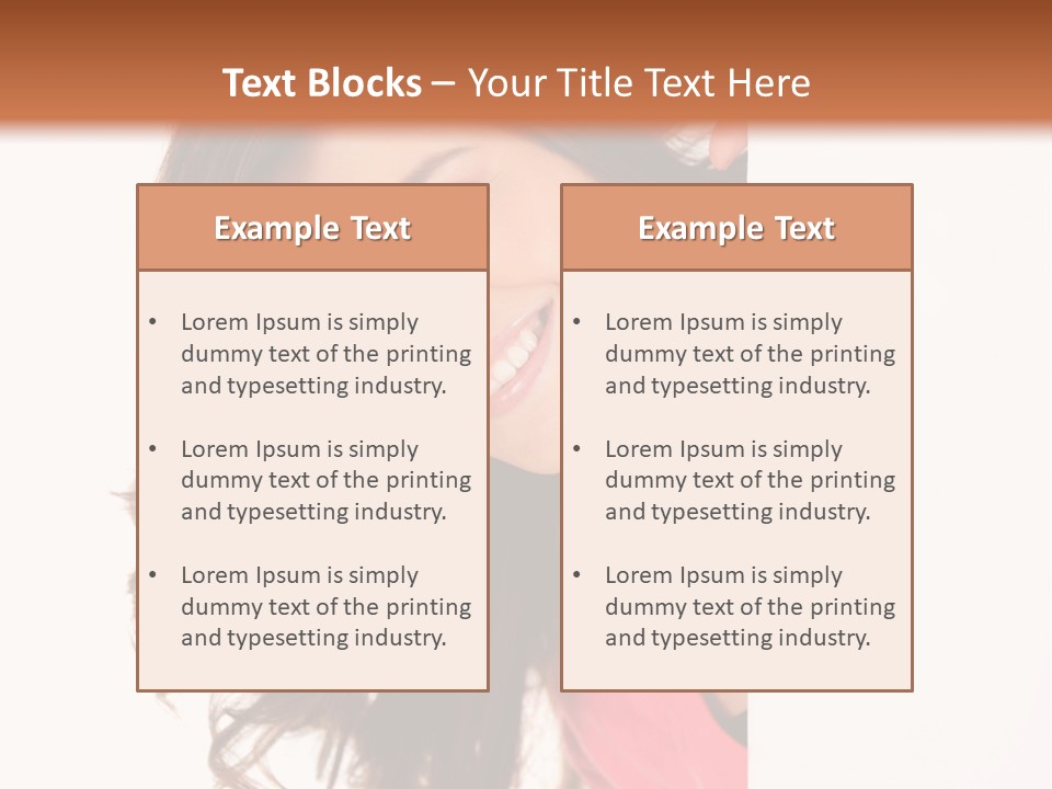 Woman Fun Head PowerPoint Template