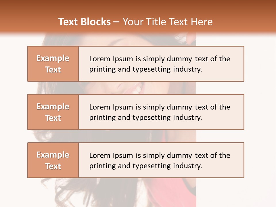 Woman Fun Head PowerPoint Template