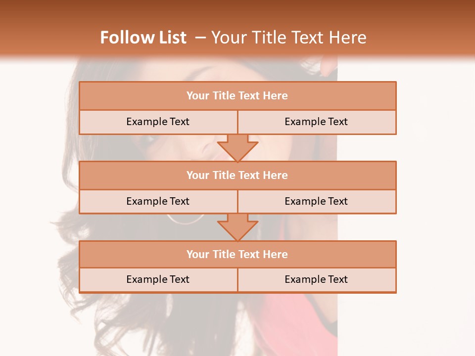 Woman Fun Head PowerPoint Template