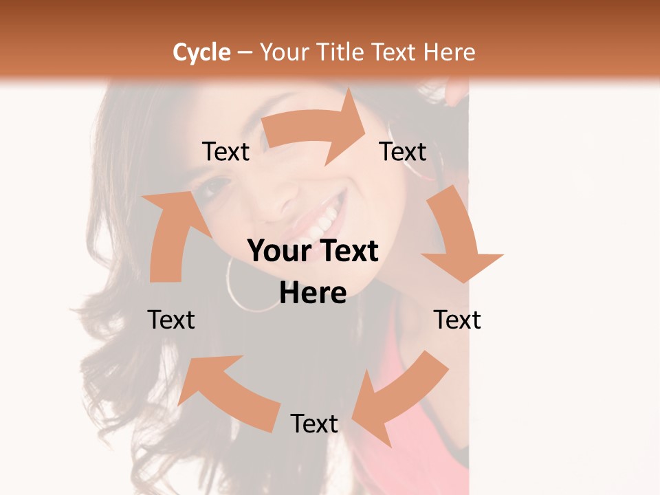 Woman Fun Head PowerPoint Template