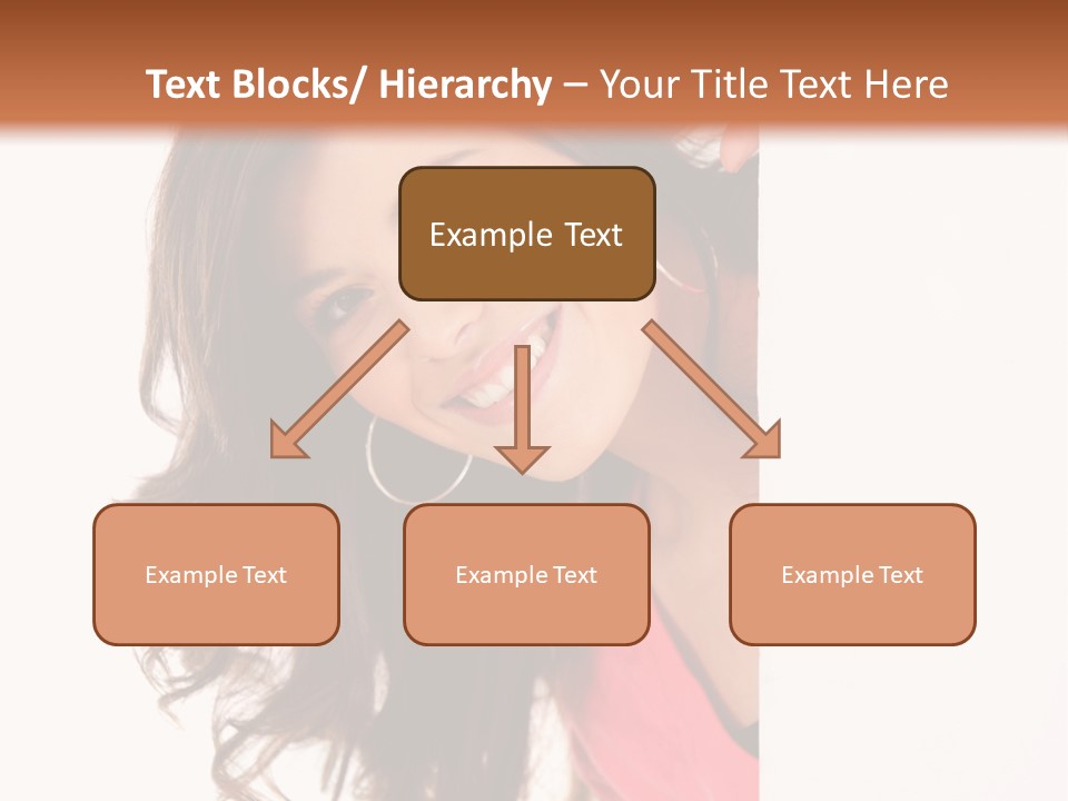 Woman Fun Head PowerPoint Template