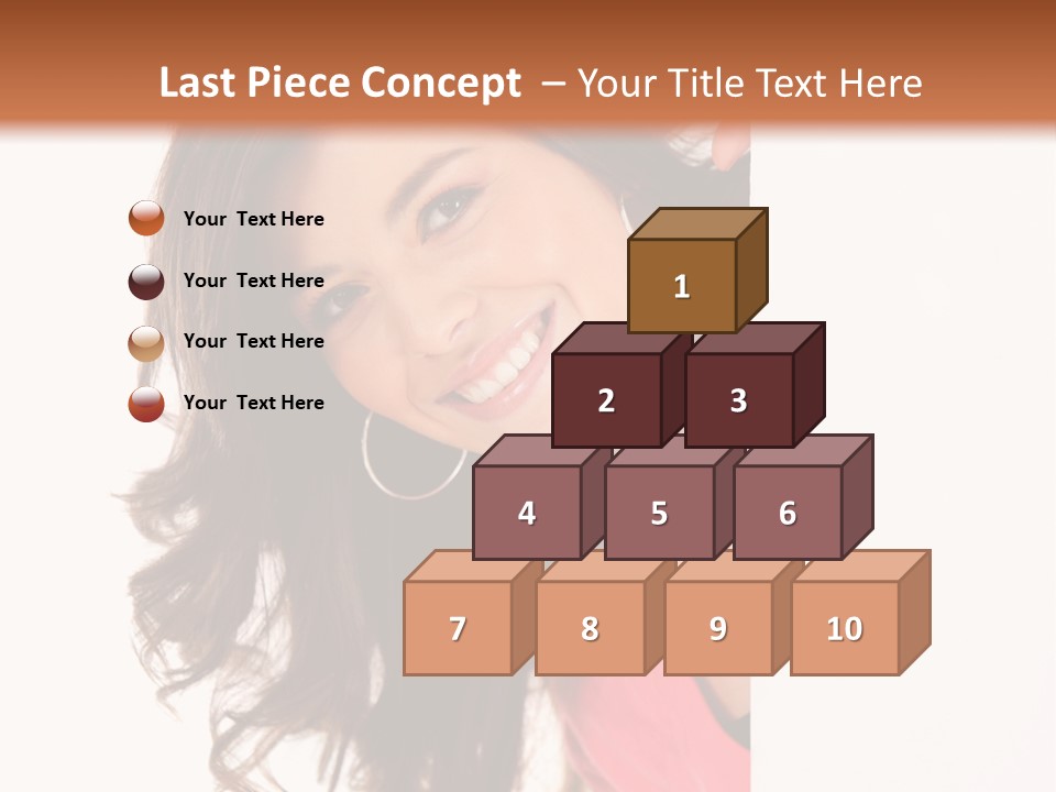 Woman Fun Head PowerPoint Template