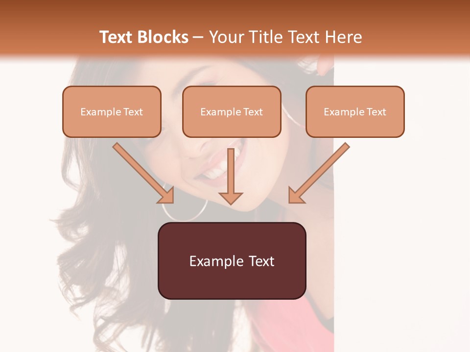 Woman Fun Head PowerPoint Template