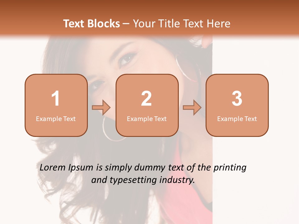 Woman Fun Head PowerPoint Template