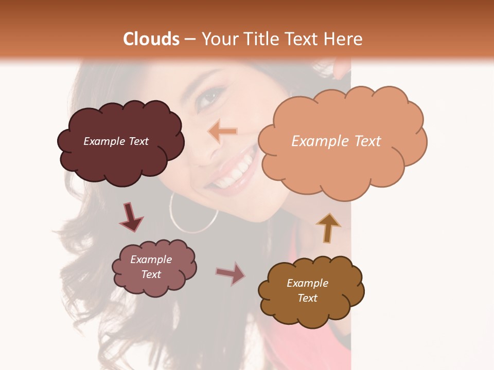 Woman Fun Head PowerPoint Template