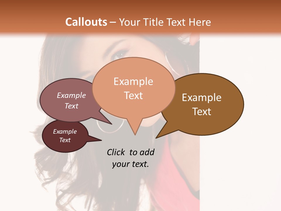 Woman Fun Head PowerPoint Template