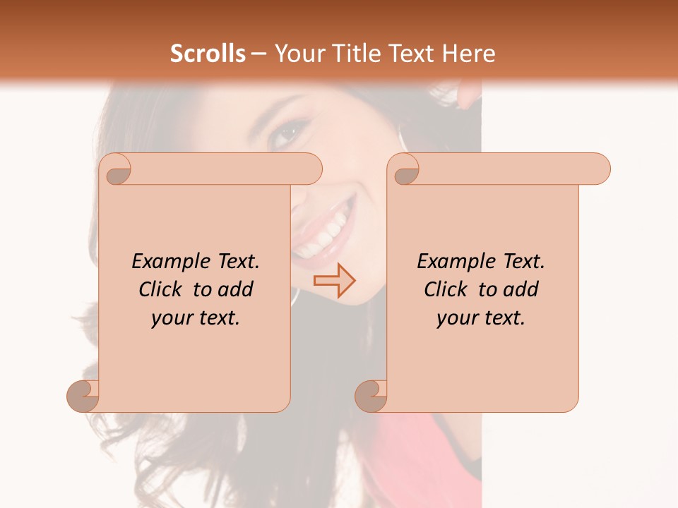 Woman Fun Head PowerPoint Template
