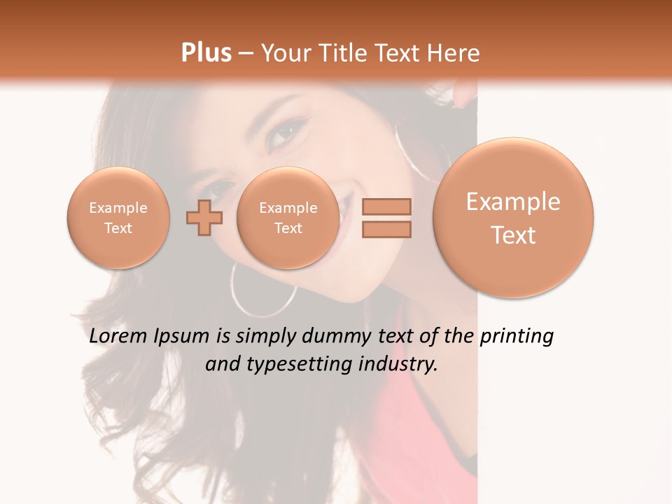 Woman Fun Head PowerPoint Template