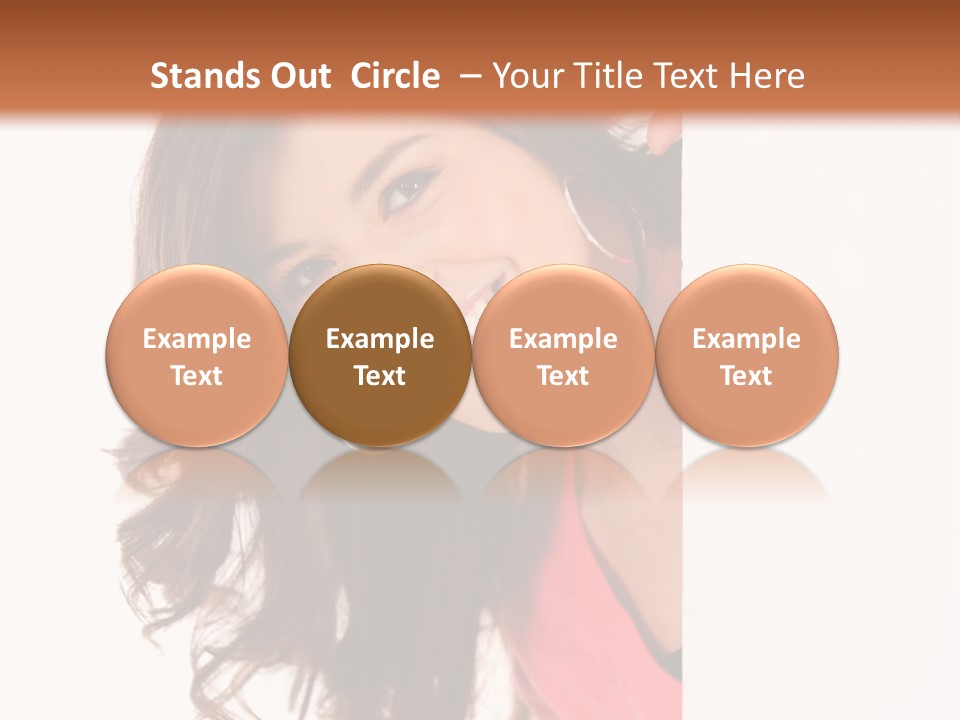 Woman Fun Head PowerPoint Template