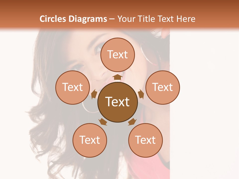 Woman Fun Head PowerPoint Template