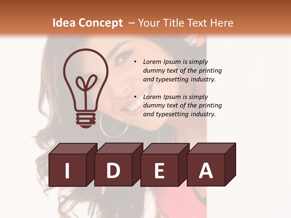 Woman Fun Head PowerPoint Template
