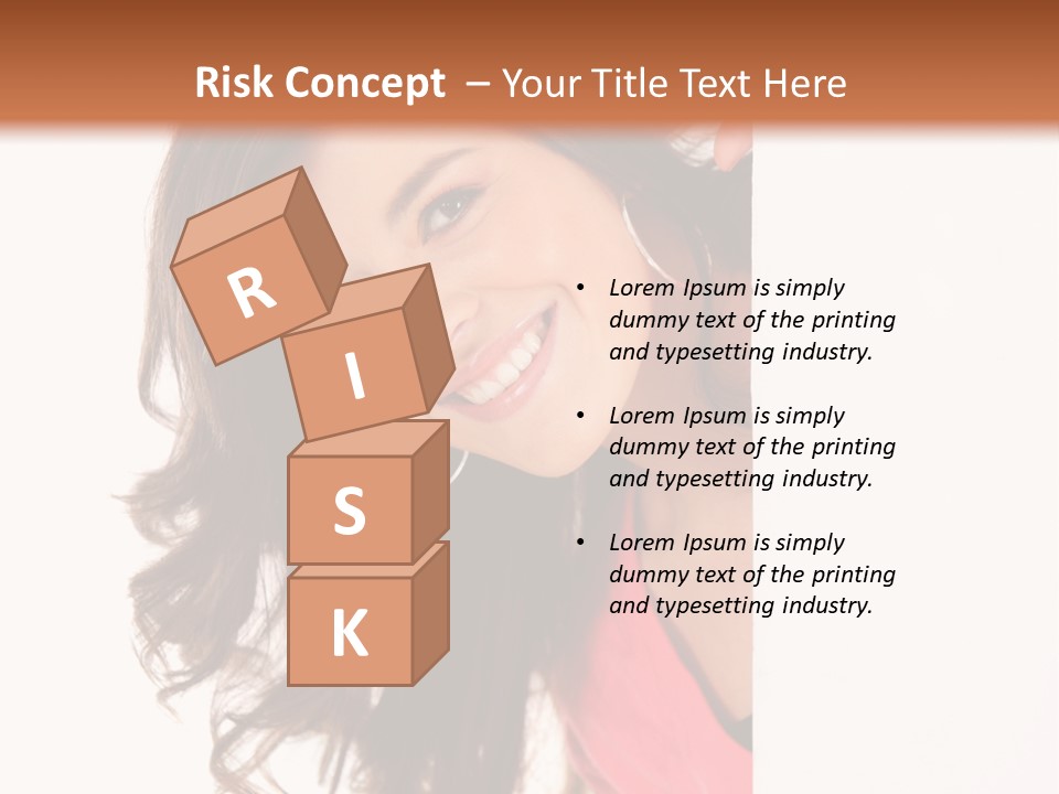 Woman Fun Head PowerPoint Template