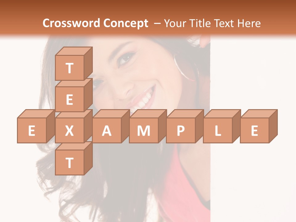 Woman Fun Head PowerPoint Template